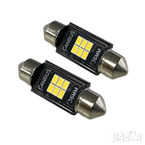 LED крушки софитни 36mm CANBUS 12V 2 броя за габарити