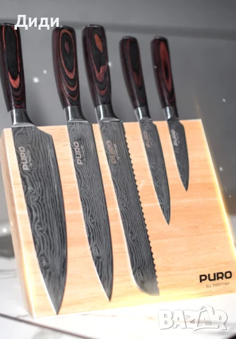 Комплект ножове Puro, снимка 2 - Прибори за хранене, готвене и сервиране - 51050765