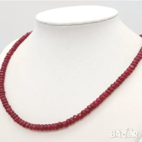 Рубинена огърлица 135 карата ! 💯 % НАТУРАЛЕН РУБИН!, снимка 2 - Колиета, медальони, синджири - 49202281