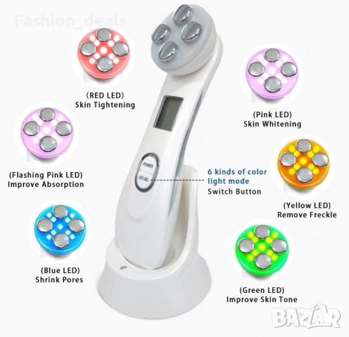 Нов масажор за лице Подмладяване на кожата Здраве Красота LED светлинна терапия , снимка 4 - Други - 36283561