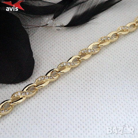 Гривна с 14К златно покритие 234859, снимка 2 - Гривни - 53617026