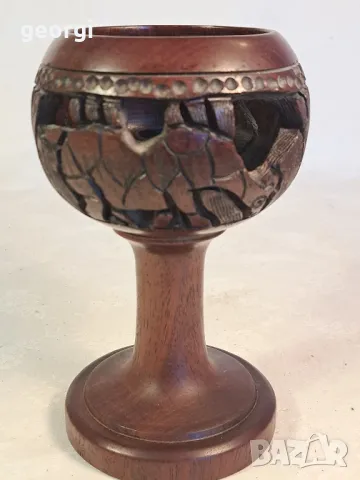 екзотичен африкански свещник дърворезба 22/1