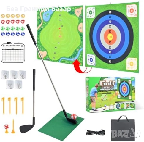 Нов Двустранен килим за голф дартс – тренировка и забавление у дома