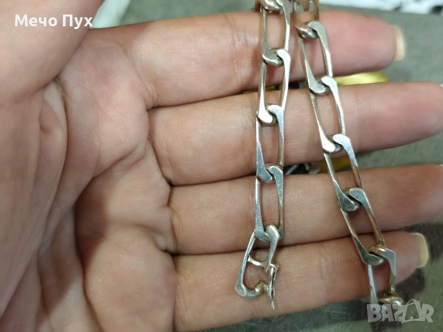 Сребърен синджир (346), снимка 2 - Колиета, медальони, синджири - 51489684