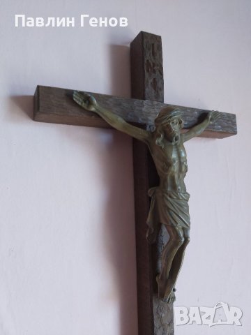 Стар кръст , Исус Христос 50х26см , снимка 12 - Други ценни предмети - 41394552