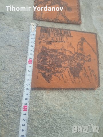 Пирографирана картина -2 броя., снимка 11 - Антикварни и старинни предмети - 44351942