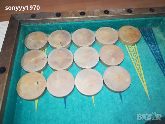 СТАРА ФРЕНСКА ДЪРВЕНА КУТИЯ ЗА ТАБЛА И ШАХ L2406231814, снимка 8 - Антикварни и старинни предмети - 41342433