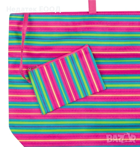 Плажна чанта с несесер, Многоцветен, 60x22x40м., снимка 2 - Чанти - 50651013
