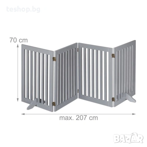 Преграда за стълби/домашни любимци/деца и друго Relaxdays сива, снимка 5 - Други - 53715934