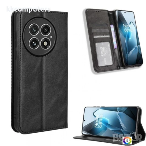 OnePlus 13 5G Retro Texture Wallet Калъф и Протектор