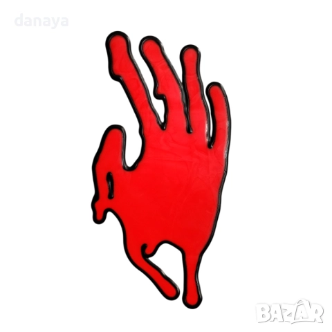 6152 Силиконов стикер Кървава ръка за Хелоуин декорация, снимка 3 - Декорация за дома - 51815998