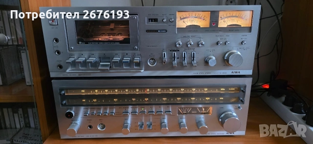 Касетен дек Aiwa AD-6800 в комплект с ресивъра Aiwa AX-7600