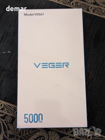 VEGER 5000mAh преносимо зарядно устройство USB C вход и изход за iPhone Samsung Huawei,жълто, розово, снимка 11 - Безжични зарядни - 44621625