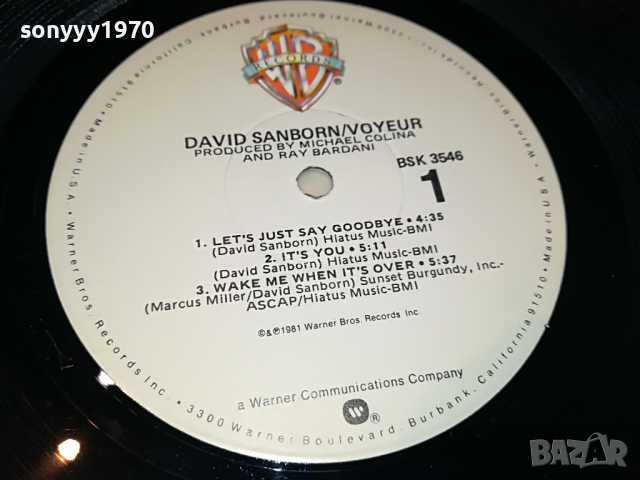 поръчана-DAVID SANBORN-MADE IN USA 1904221405, снимка 9 - Грамофонни плочи - 36507524