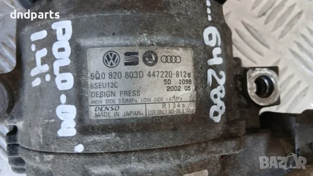 Компресор VW Polo 1.4i 2004 6Q0820803D 447220-812 6SEU12C Volkswagen Polo (9N/9N3) (2002-2008), снимка 2 - Компресори - 56077285