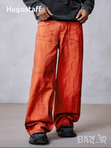 Нови baggy дънки  Casual Loose Fit Jeans панталони карго Л