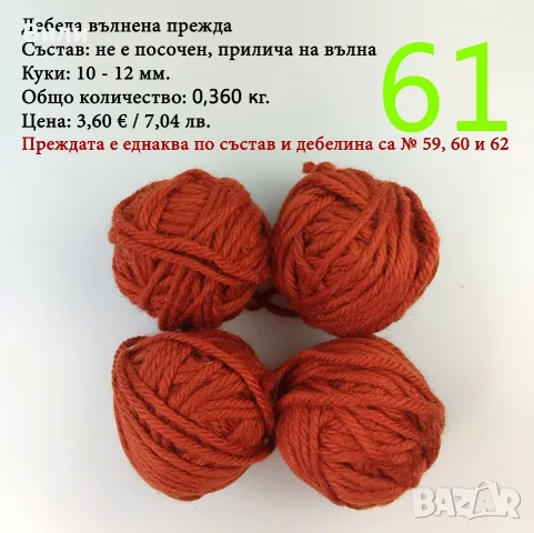 Евтини прежди в малки количества - нови и остатъци, снимка 7 - Други - 52029828