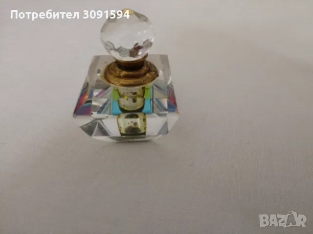 Старо  колекционерско кристално шише за парфюм , снимка 9 - Антикварни и старинни предмети - 49708319