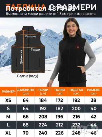 Елек с подгрев +Powerbank, снимка 2 - Елеци - 56408779
