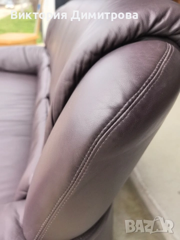 Кожен диван триместен, снимка 7 - Дивани и мека мебел - 53851730