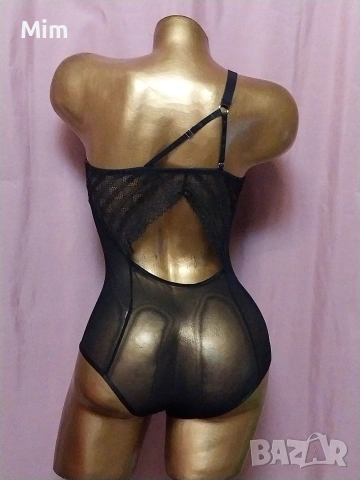 S Черно дантелено боди , снимка 5 - Корсети, бюстиета, топове - 53389282