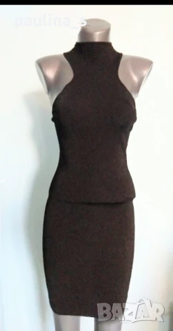 Два различни броя / Уникална рокля с кожен акцент "MYBC" и "Gestuz" / унисайз , снимка 14 - Рокли - 36473533