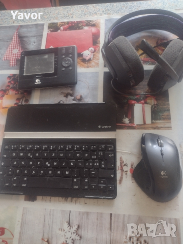  LOGITECH - блутут клавиатира, мишка MX, 2 дистанционни и слушалки, снимка 1 - Клавиатури и мишки - 44697767