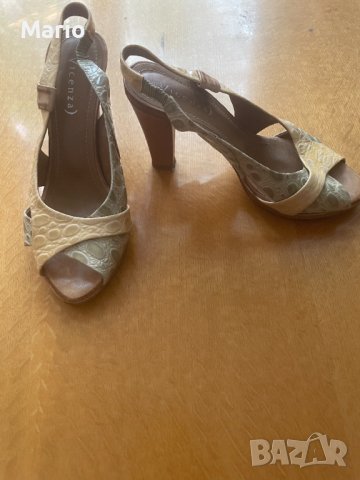 VICENZA дамски сандали на ток от естествена кожа 37, снимка 2 - Сандали - 41283840