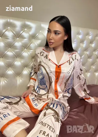 Комплект луксозна пижама сатен, снимка 3 - Пижами - 44742856