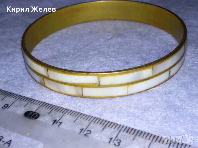 СТАРА БРОНЗОВА СПЛАВ СЕДЕФЕНА РЕТРО АРТ ГРИВНА МАЙСТОРСКА РЪЧНА РАБОТА 37521, снимка 9 - Антикварни и старинни предмети - 40865757