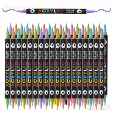 9915 Комплект от 36 цветни акрилни маркери – Креативност без граници