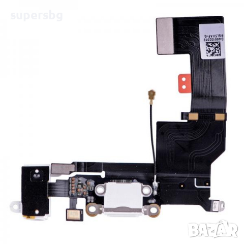 Нов Лентов кабел + блок захранване за iPhone  SE + букса HF /Бял и черен