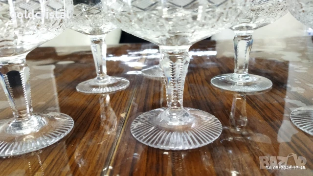 кристални чаши Бохемия , снимка 6 - Антикварни и старинни предмети - 50541244