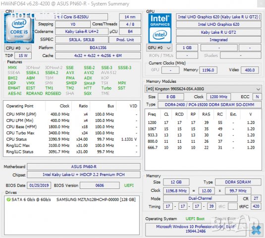 +Гаранция! НОВ! Wi-Fi! Компютър Mini PC Asus Intel i5-8250U / 12GB DDR4 / SSD, снимка 15 - За дома - 39533949