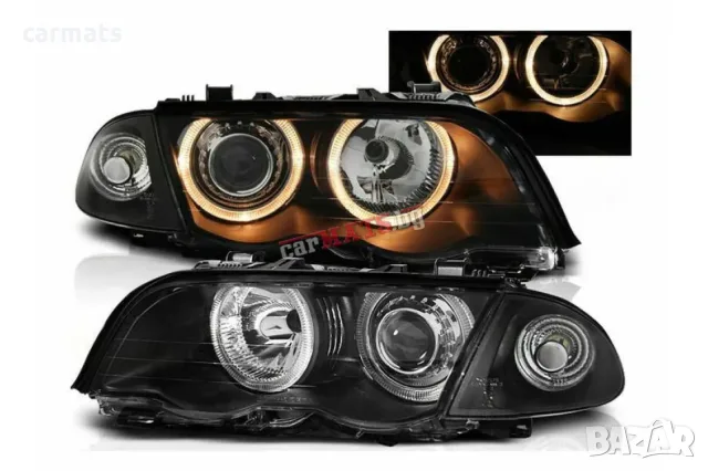 Кристални фарове ANGEL EYES за BMW 3 Серия E46 (1998-2001) - черни - седан