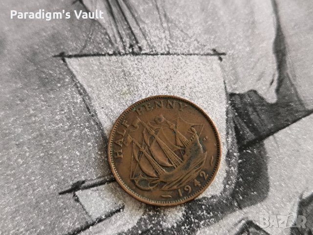 Монета - Великобритания - 1/2 (половин) пени | 1942г.