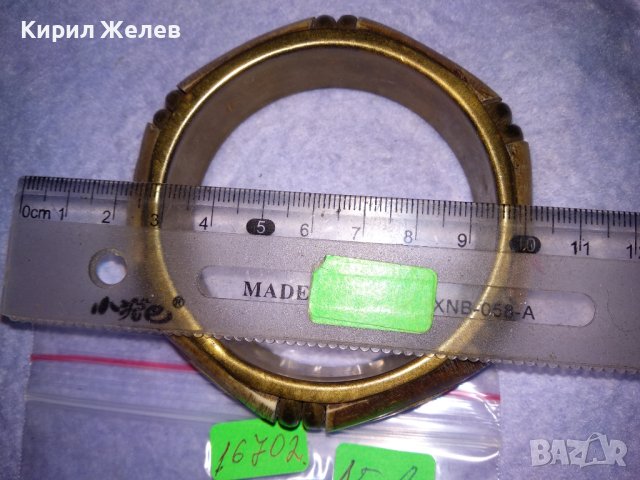 СТАРА БРОНЗОВА ТИБЕТСКА ТРАДИЦИОННА ЕТНО ГРИВНА с КАМИЛСКА КОСТ РЪЧНА ИЗРАБОТКА 16702, снимка 4 - Антикварни и старинни предмети - 41202239