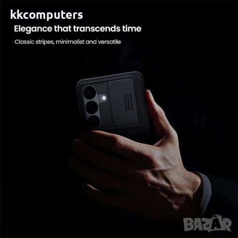 NILLKIN Camshield Pro за Samsung S26+ - PC+TPU, Плъзгащо капаче за камера, Черен, Вкл. Протектор, снимка 10 - Калъфи, кейсове - 53709858