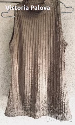 Блуза/потник с поло яка без ръкави, снимка 5 - Корсети, бюстиета, топове - 39955408