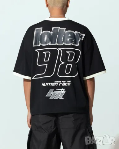 Unisex Тениска Loiter Tournament Jersey, Черна, Размер L, снимка 2 - Тениски - 56139747