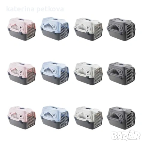 Транспортна клетка за домашен любимец - 46х31х33 (различни цветове), снимка 7 - За котки - 53744427