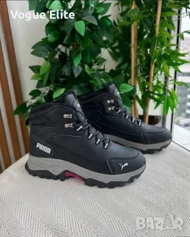 Черни зимни спортни обувки Puma