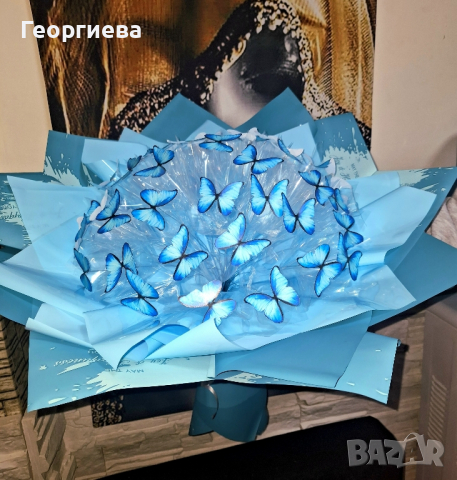 ЗАПОВЯДАЙТЕ‼️45лв.🎀Светещи,ръчно изработени букети "DESS"🦋✨️💐, снимка 17 - Подаръци за жени - 44129083