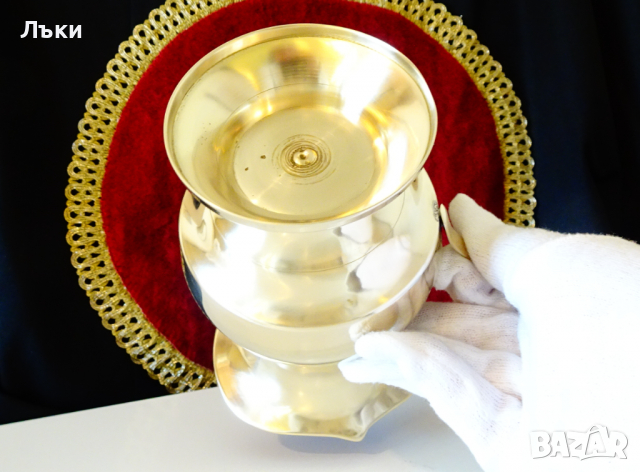 Старинна бронзова кана 900 мл., снимка 6 - Антикварни и старинни предмети - 36302616