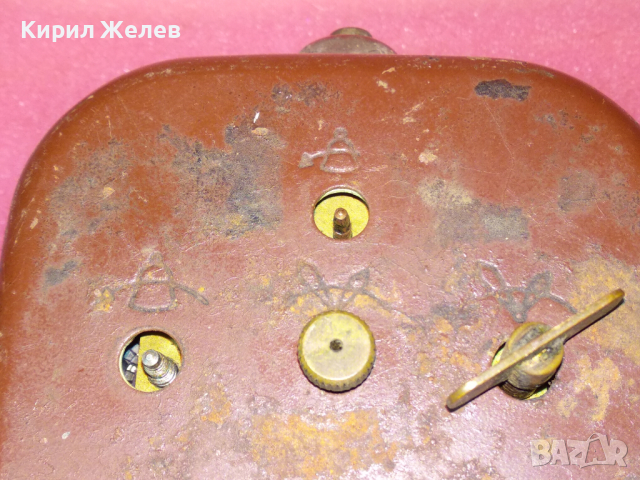 MERA-POLTIK Стар РЯДЪК ПОЛСКИ КОЛЕКЦИОНЕРСКИ МЕХАНИЧЕН БУДИЛНИК МЕРА-ПОЛТИК 26498, снимка 9 - Антикварни и старинни предмети - 44549131