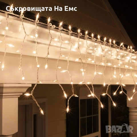 12метра Висящи Коледни Лампи Външен Монтаж Кръгла Букса за Удължаване /Водоустойчиви  , снимка 4 - Декорация за дома - 52517398