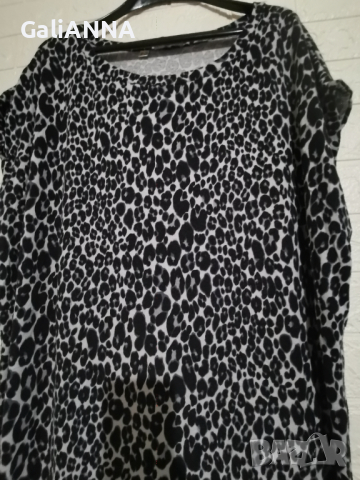 СТРАХОТНА РОКЛЯ В ЕФЕКТЕН ДЕСЕН 3XL-4XL, снимка 6 - Рокли - 44623517