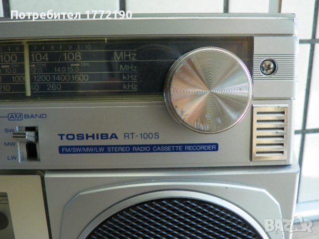 Японски Стерео касетофон TOSHIBA RT-100S, Кореком 1983г., снимка 7 - Радиокасетофони, транзистори - 41932522