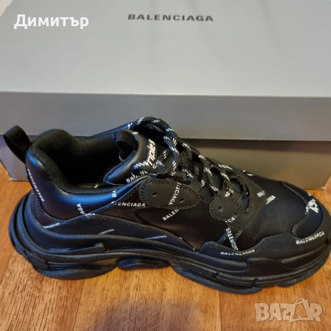 Balenciaga Triple S Black - Оригинални - Отлично състояние, снимка 14 - Маратонки - 52524017
