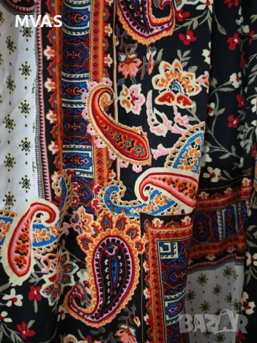 Нова лека широка дамска лятна рокля на връзки L размер , снимка 3 - Рокли - 49446962